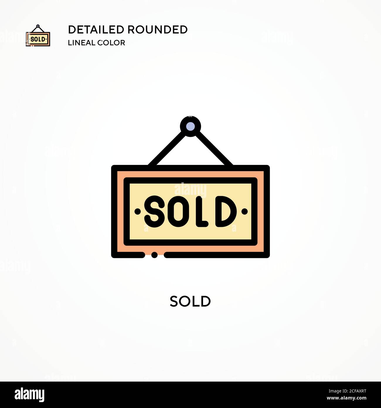 Sold vector icon. Modern vector illustration concepts. Easy to edit and ...