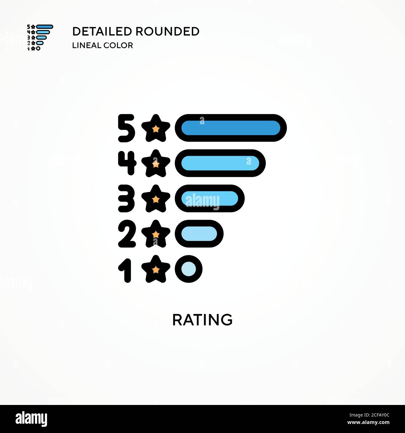 Rating vector icon. Modern vector illustration concepts. Easy to edit ...