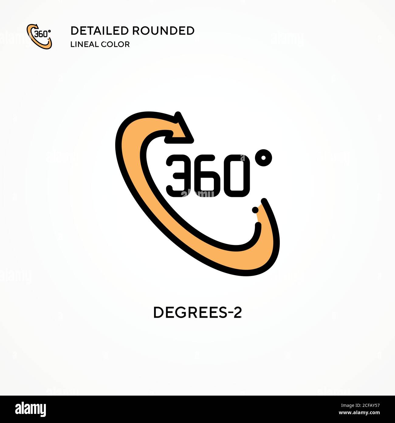 Degrees-2 vector icon. Modern vector illustration concepts. Easy to edit and customize. Stock Vector