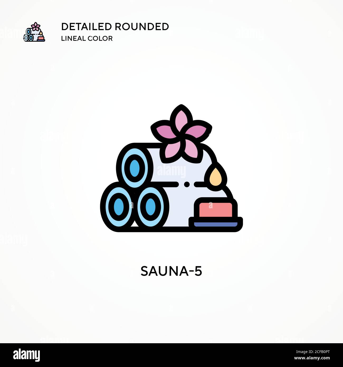 Sauna-5 vector icon. Modern vector illustration concepts. Easy to edit and customize. Stock Vector