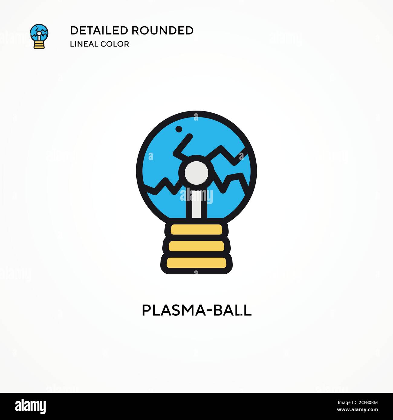 Plasma-ball vector icon. Modern vector illustration concepts. Easy to edit and customize. Stock Vector