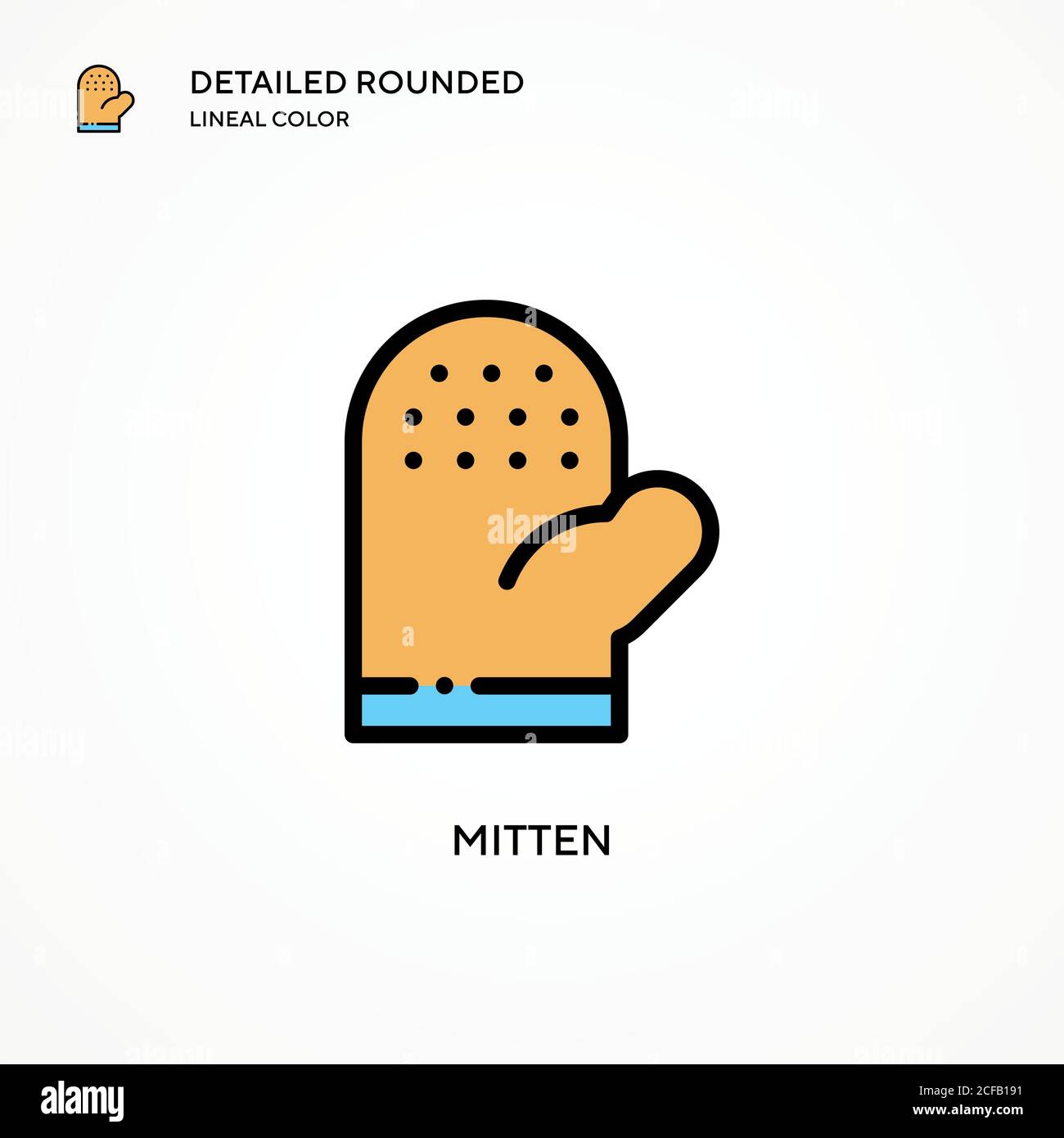 Mitten vector icon. Modern vector illustration concepts. Easy to edit ...