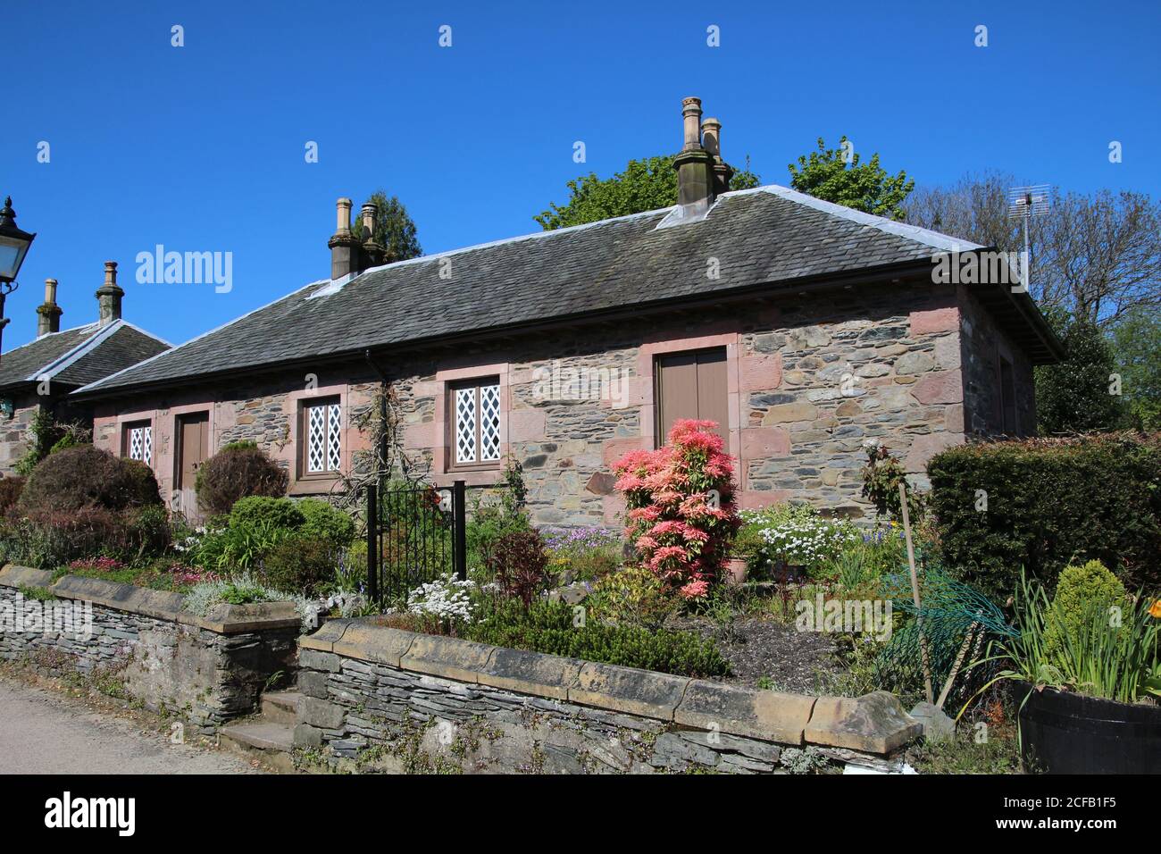 Brick building in Luss, Scotland Stock Photo Alamy