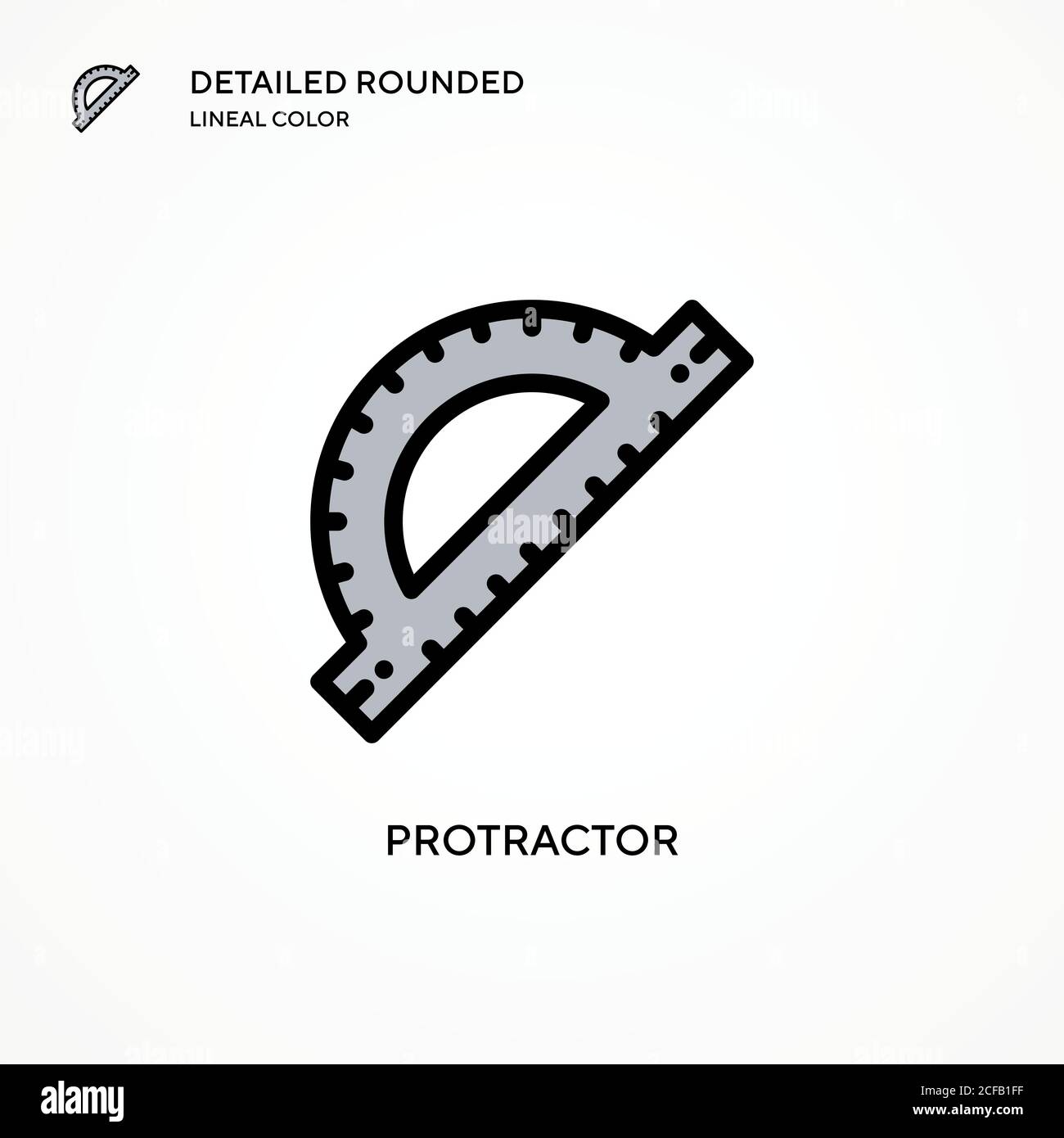 Protractor vector icon. Modern vector illustration concepts. Easy to ...