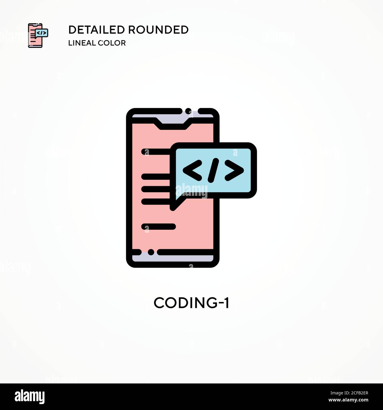 Coding-1 vector icon. Modern vector illustration concepts. Easy to edit ...