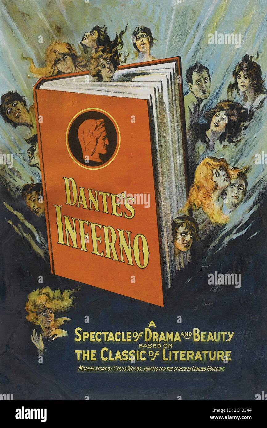 Advertisement for the film Dante's Inferno 1924 - vintage movie