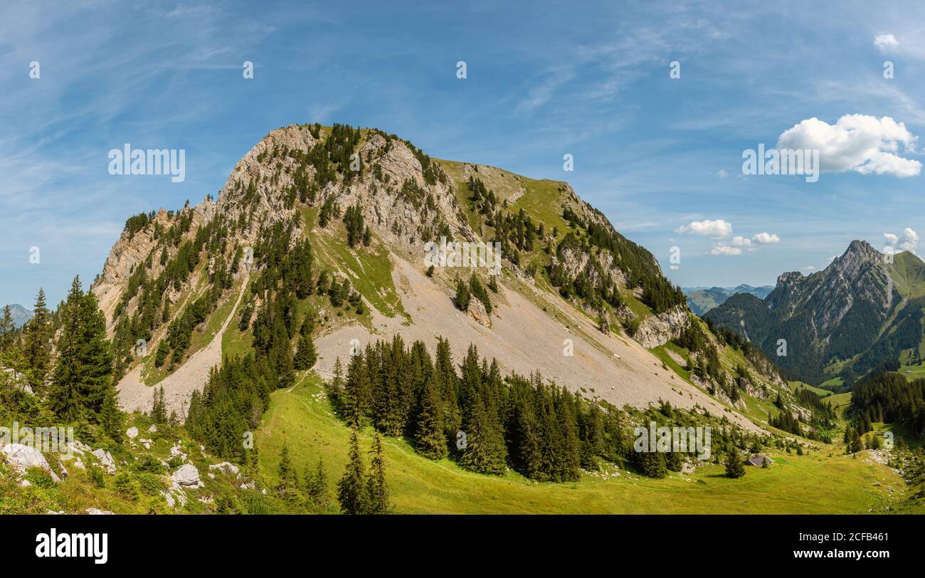 Gruyere mountain range, Switzerland Stock Photo