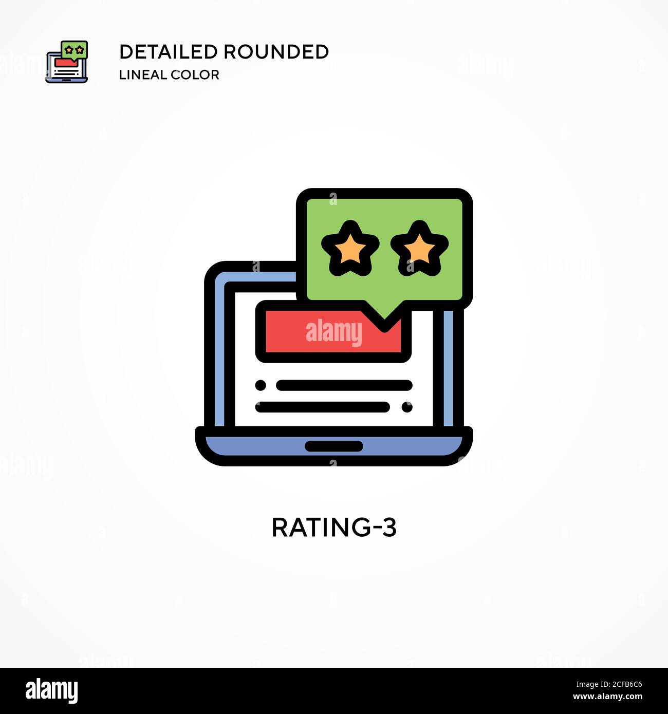 Rating-3 vector icon. Modern vector illustration concepts. Easy to edit ...