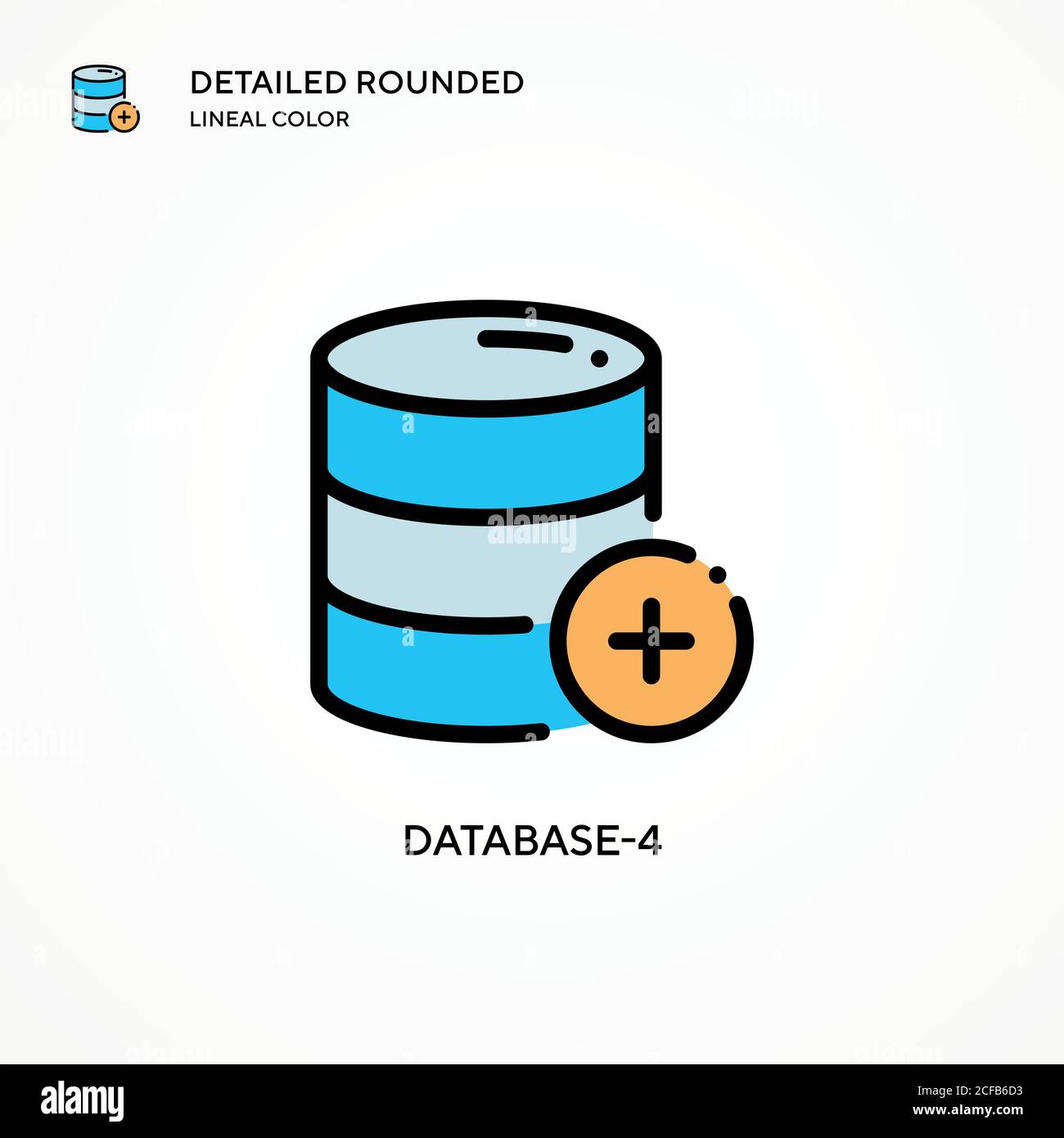 Database-4 vector icon. Modern vector illustration concepts. Easy to edit and customize. Stock Vector