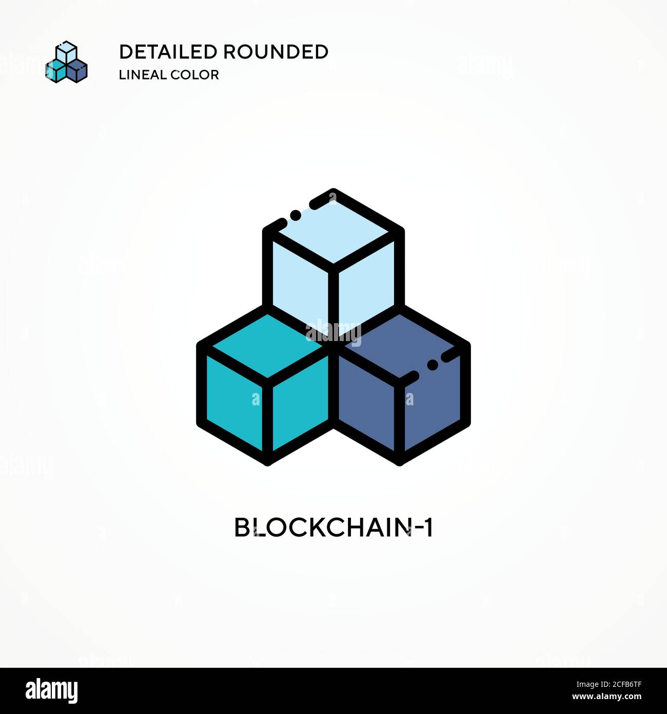 Blockchain-1 vector icon. Modern vector illustration concepts. Easy to ...