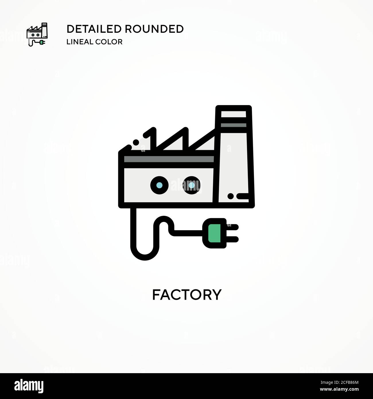Factory vector icon. Modern vector illustration concepts. Easy to edit ...