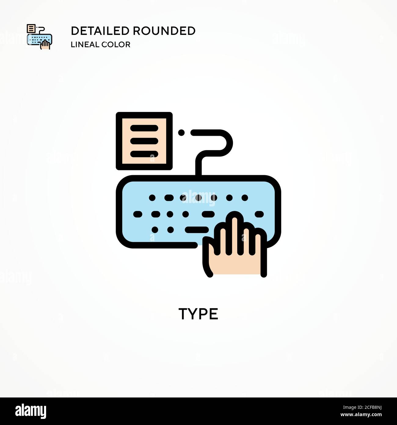 Type vector icon. Modern vector illustration concepts. Easy to edit and customize. Stock Vector