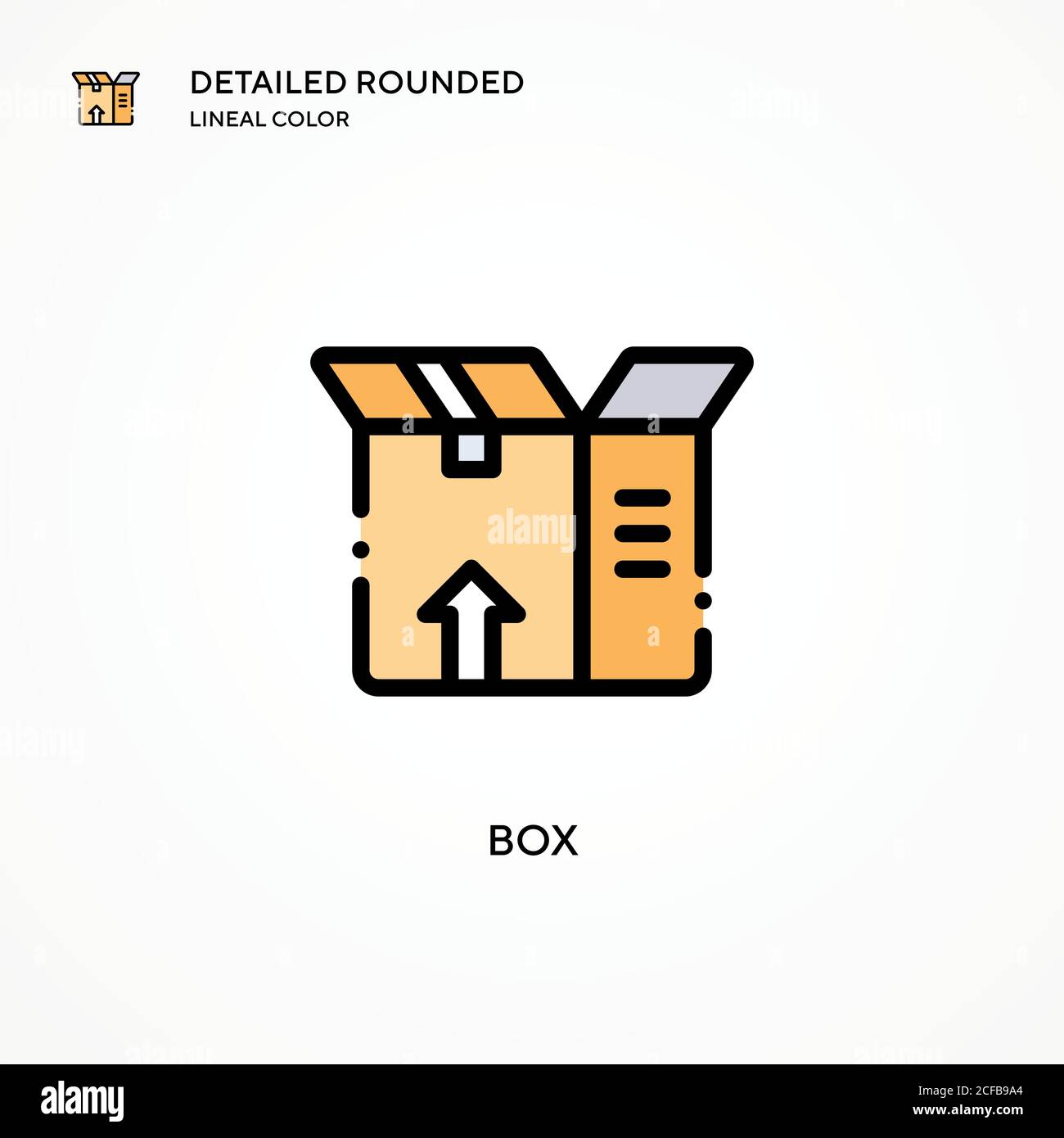 Box vector icon. Modern vector illustration concepts. Easy to edit and ...