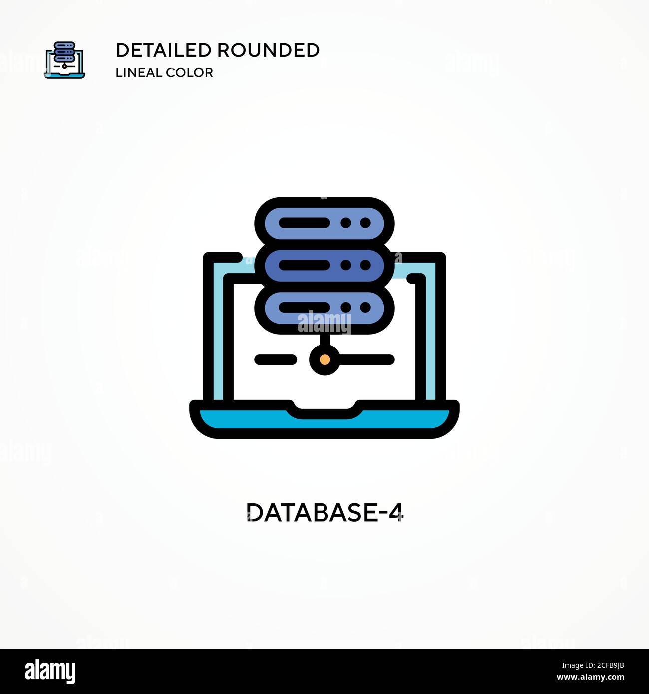Database-4 vector icon. Modern vector illustration concepts. Easy to edit and customize. Stock Vector