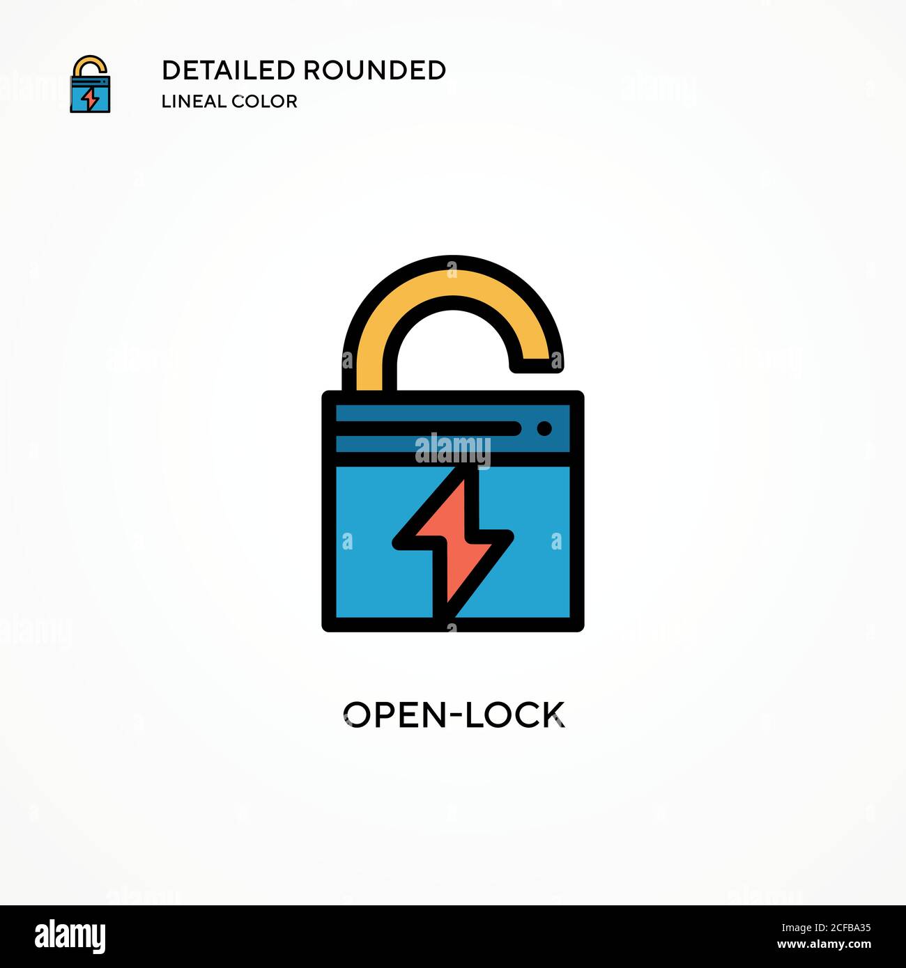 Open-lock vector icon. Modern vector illustration concepts. Easy to edit and customize. Stock Vector