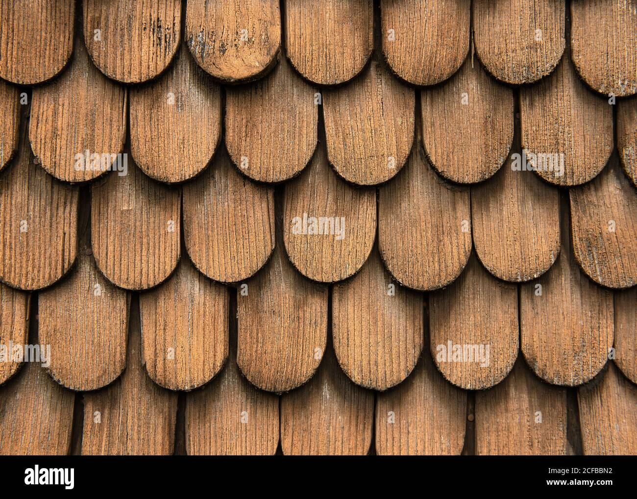 Old Swiss mountain house wall detail, Switzerland Stock Photo