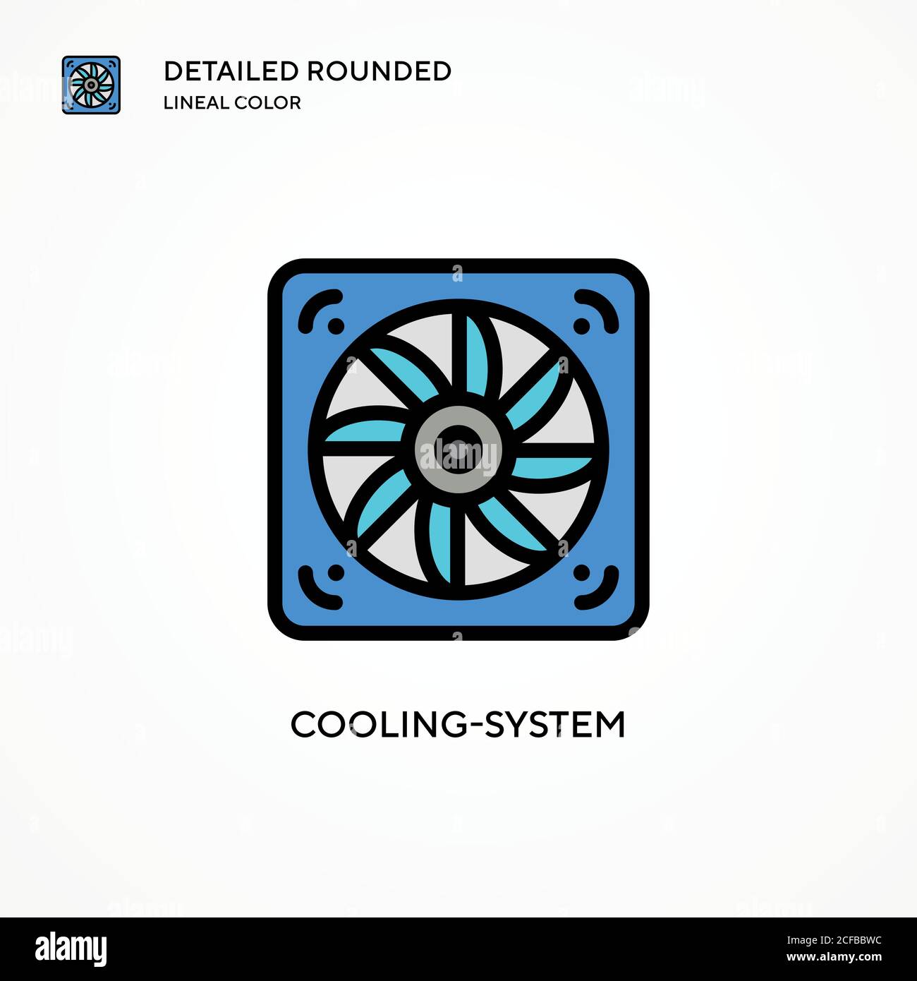 Cooling-system vector icon. Modern vector illustration concepts. Easy to edit and customize. Stock Vector