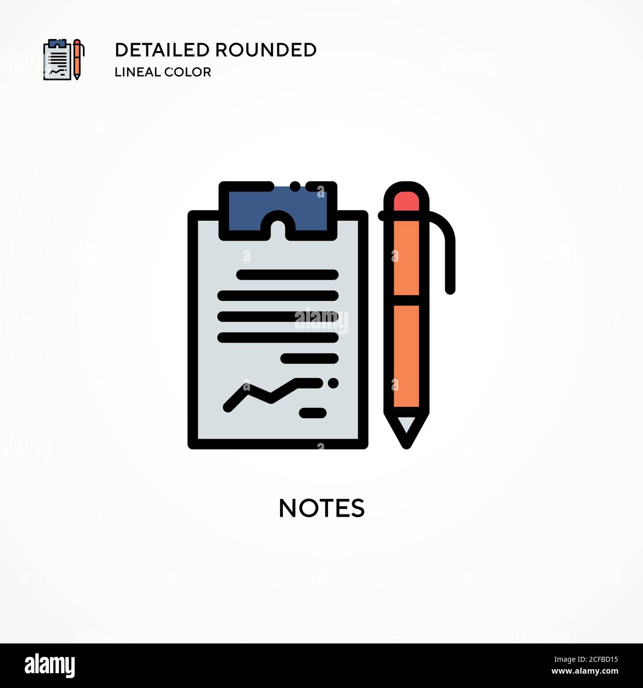 Notes vector icon. Modern vector illustration concepts. Easy to edit ...