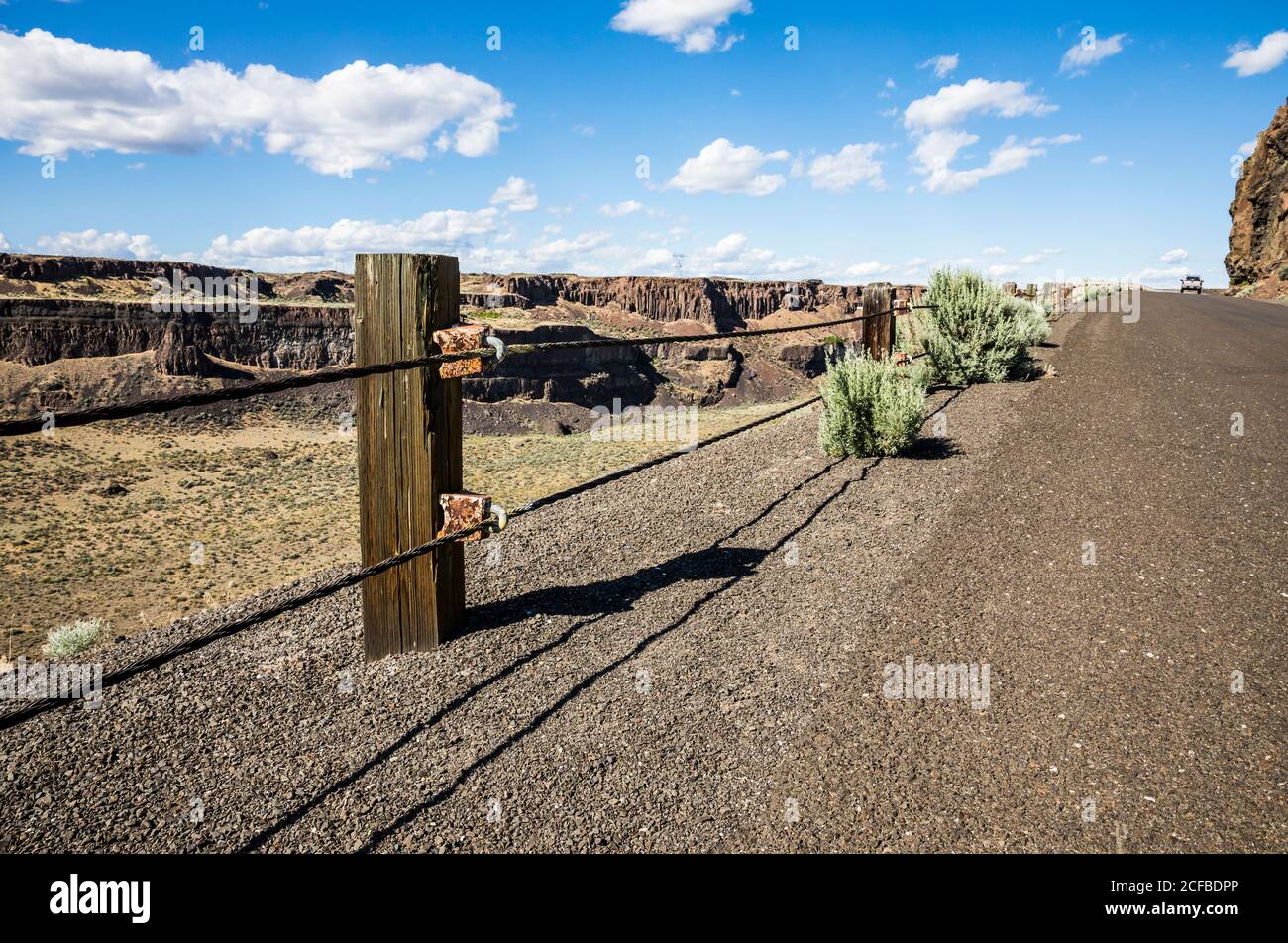 'Old Vantage Highway in Frenchmans Coulee, Eastern Washington, USA Stock Photo
