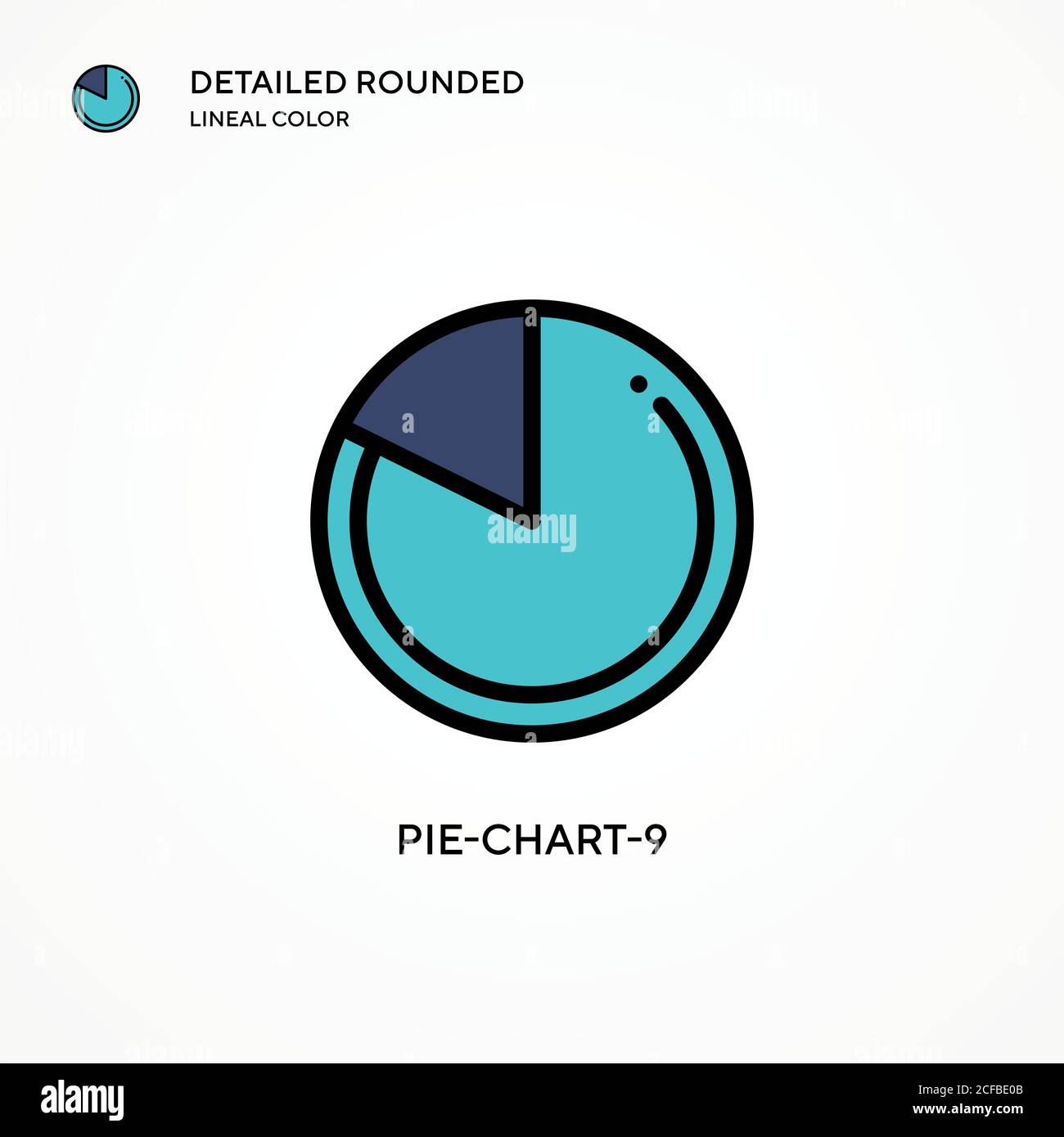 Pie-chart-9 vector icon. Modern vector illustration concepts. Easy to ...