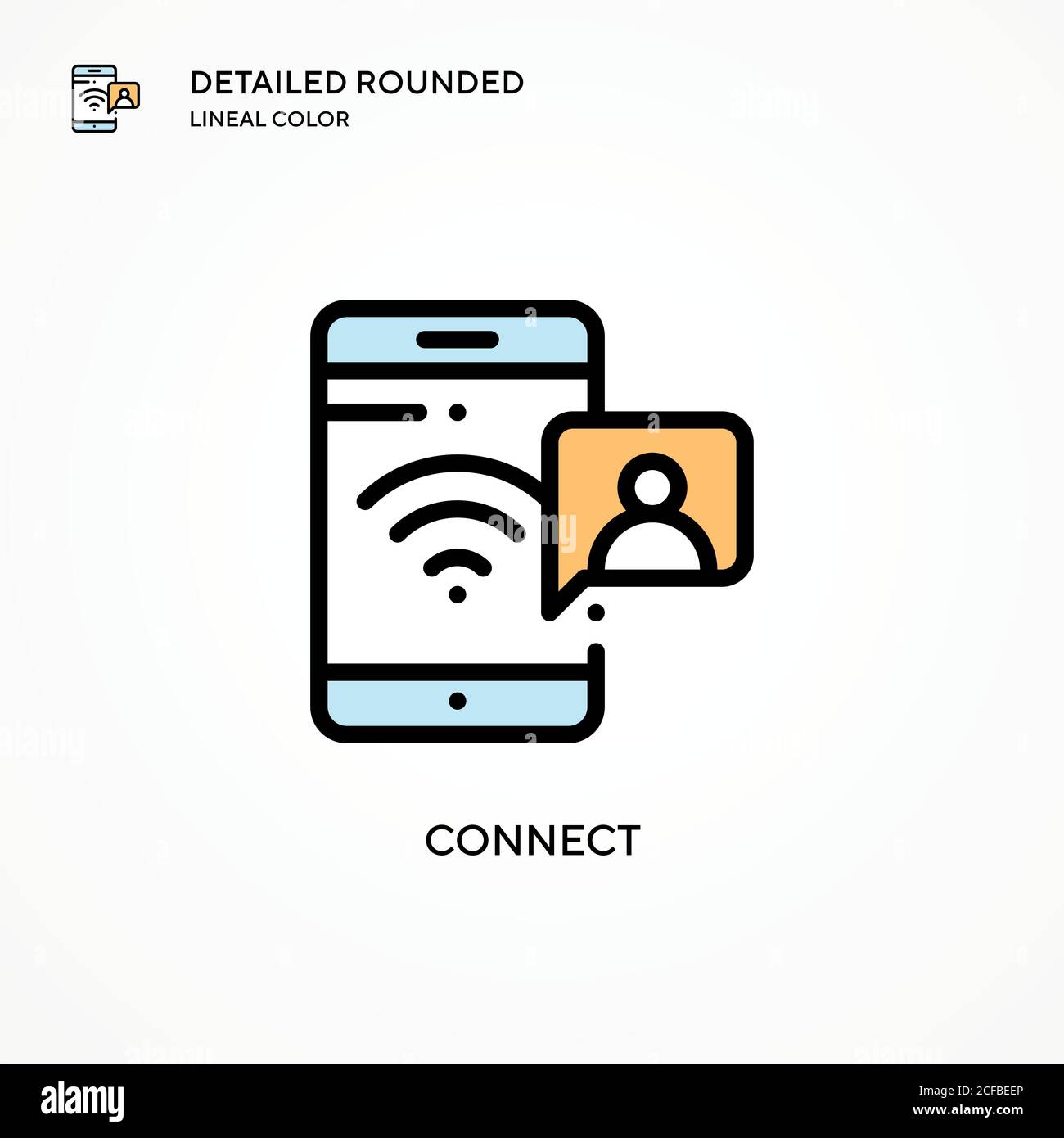 Connect vector icon. Modern vector illustration concepts. Easy to edit ...