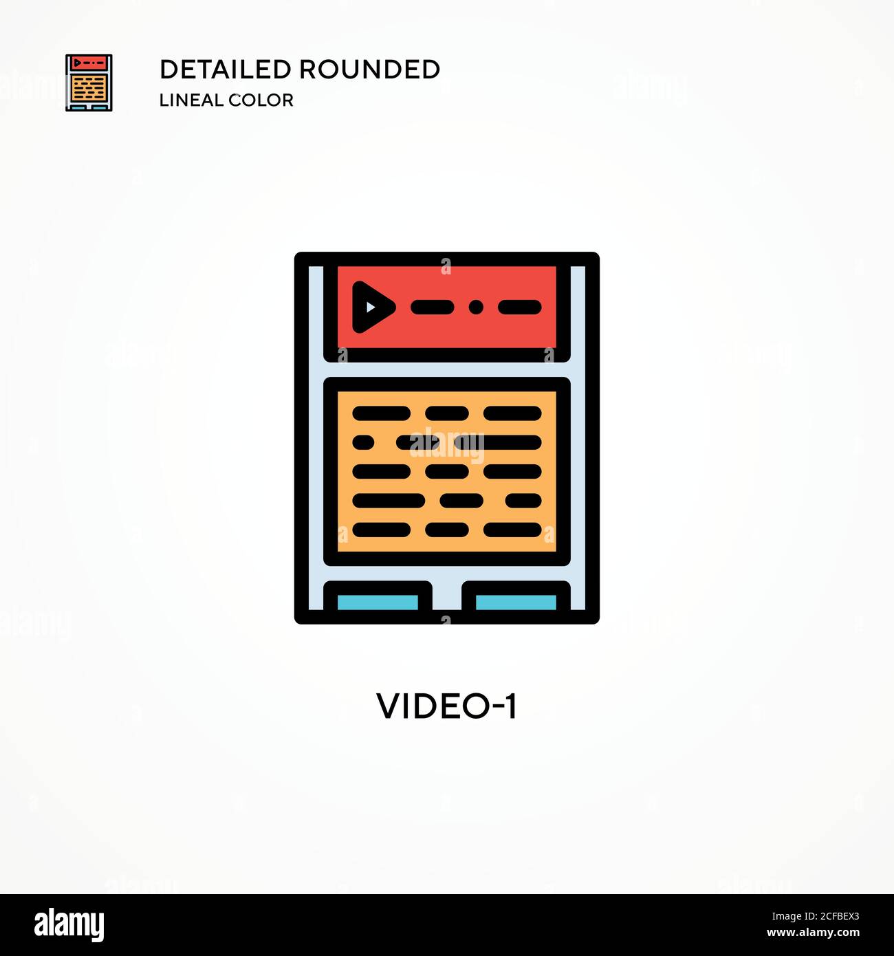 Video-1 vector icon. Modern vector illustration concepts. Easy to edit and customize. Stock Vector