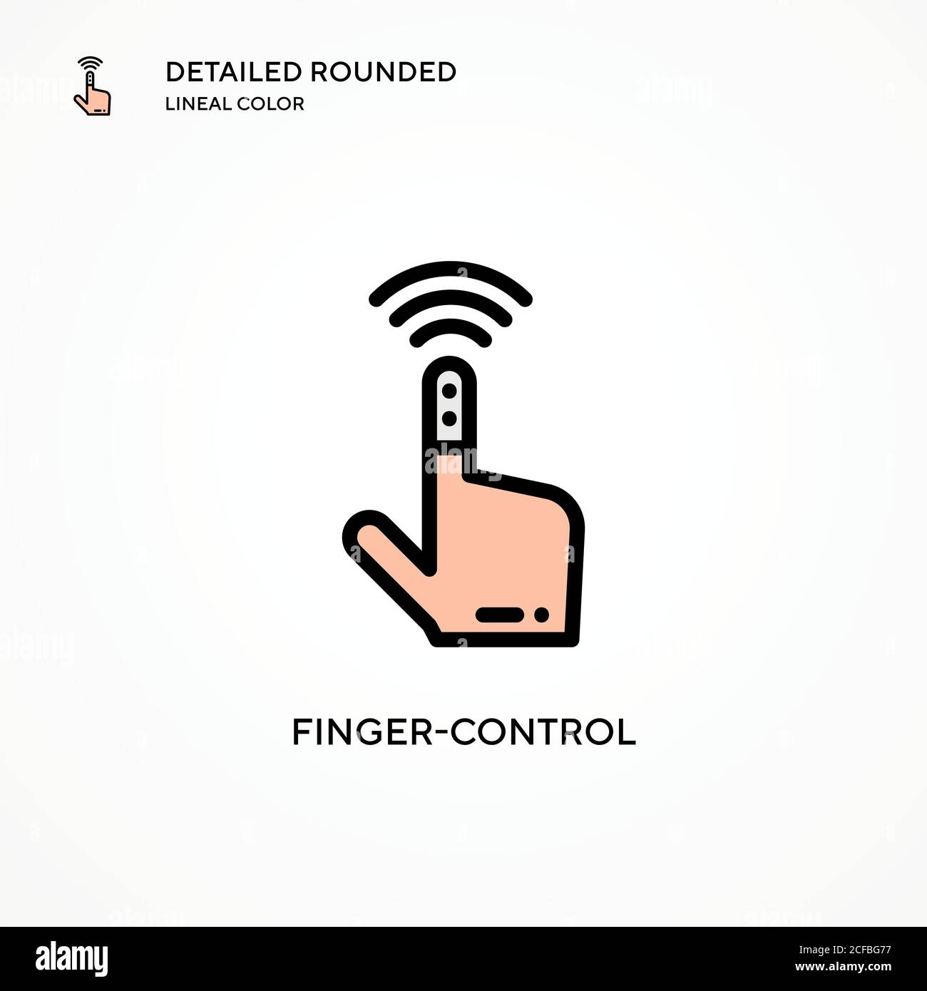 Finger-control vector icon. Modern vector illustration concepts. Easy to edit and customize. Stock Vector