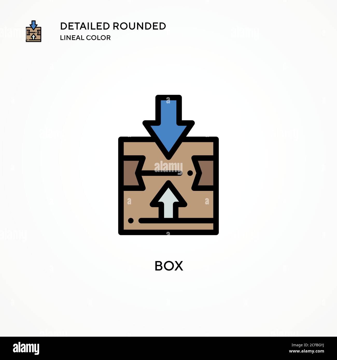Box vector icon. Modern vector illustration concepts. Easy to edit and ...