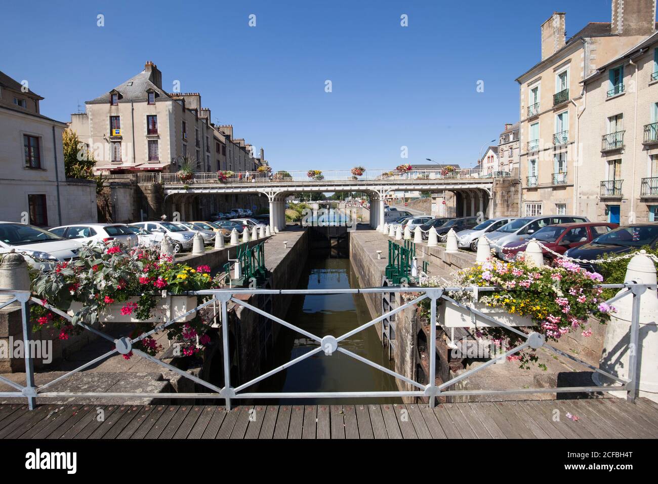 Nantes-Brest Canal, Redon France, France Stock Photo