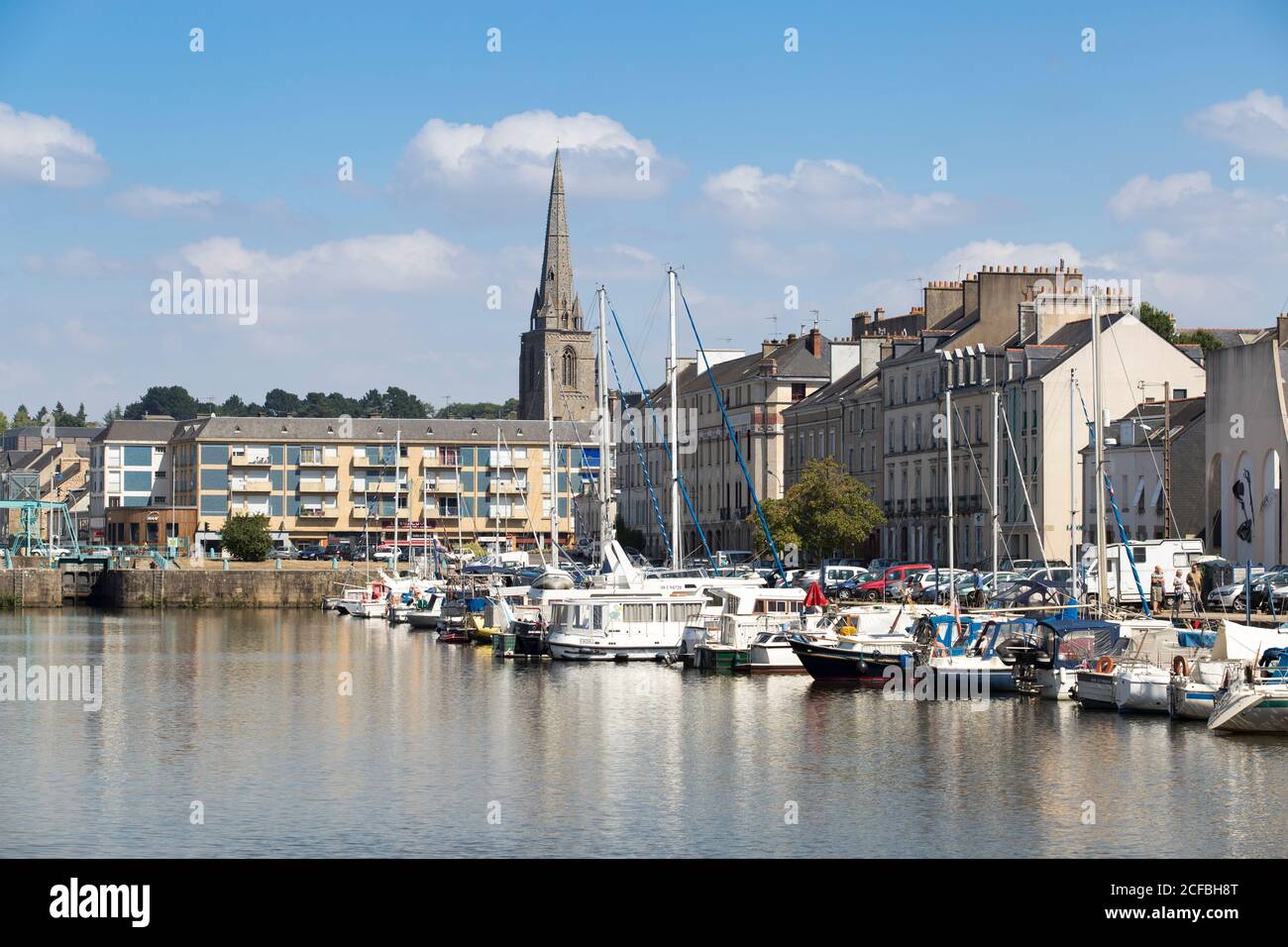 Nantes-Brest Canal, Marina, Redon France, France Stock Photo
