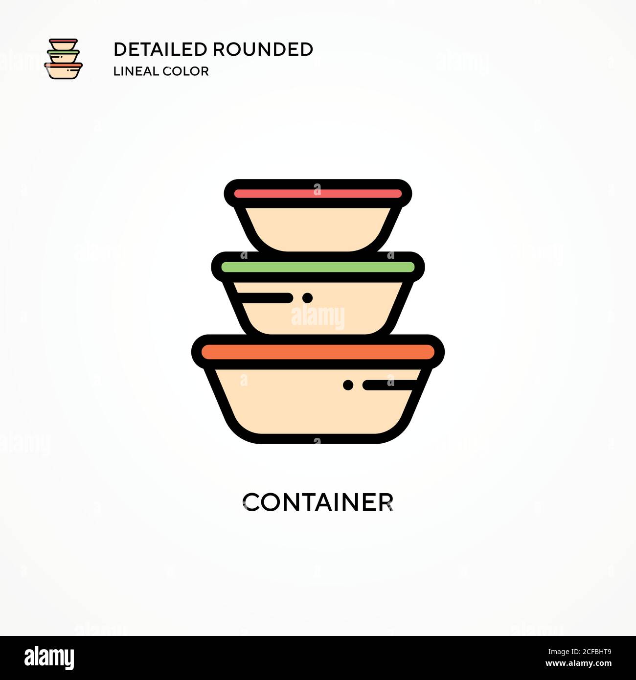 Container vector icon. Modern vector illustration concepts. Easy to ...