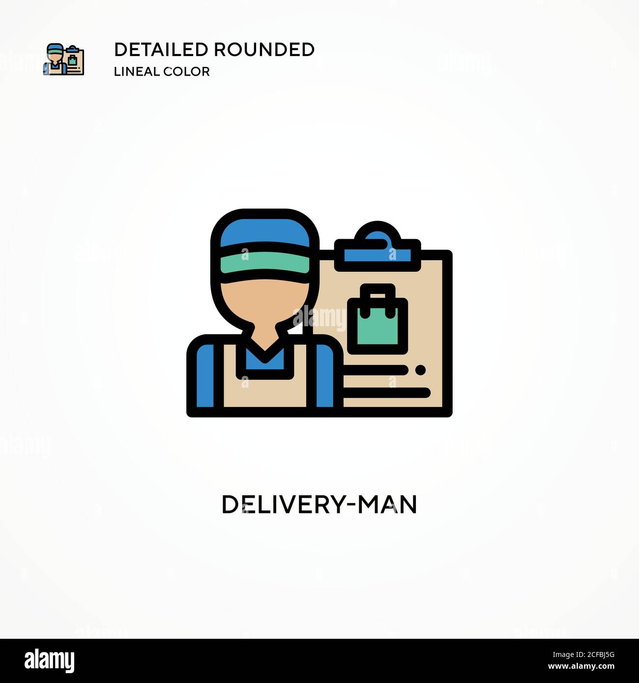 Delivery-man vector icon. Modern vector illustration concepts. Easy to ...