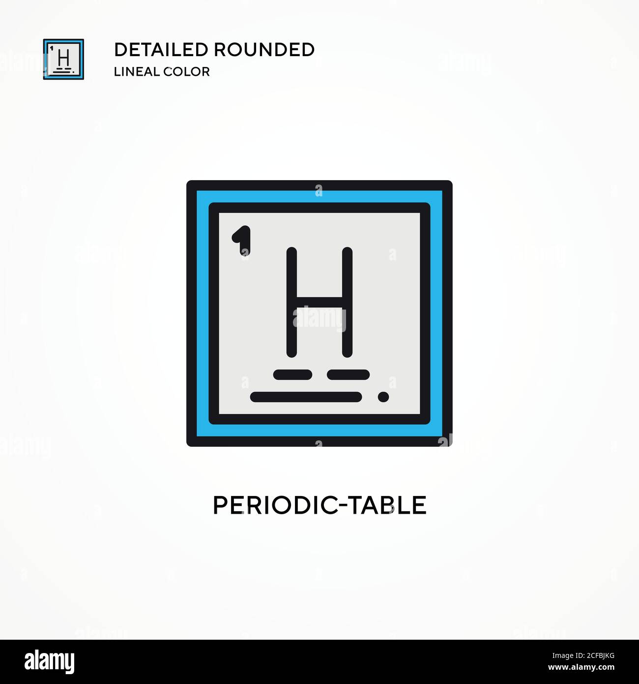 Periodic-table vector icon. Modern vector illustration concepts. Easy to edit and customize. Stock Vector