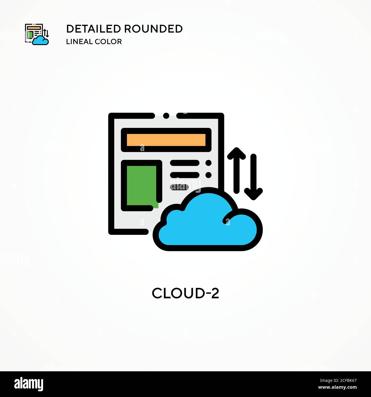 Cloud-2 vector icon. Modern vector illustration concepts. Easy to edit and customize. Stock Vector