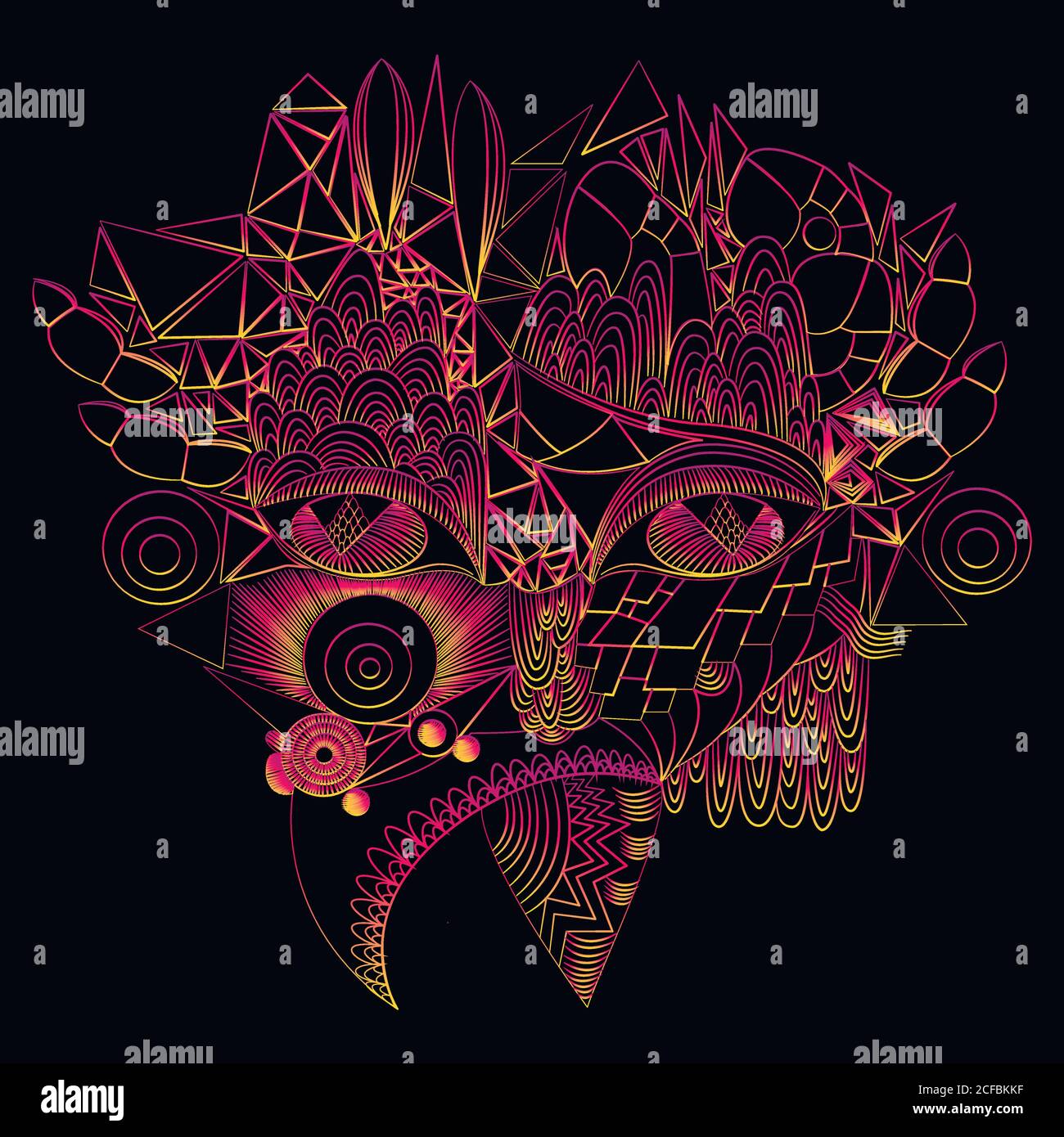 Vivid, fantastic image, face girl, steampunk style, decorative l Stock ...