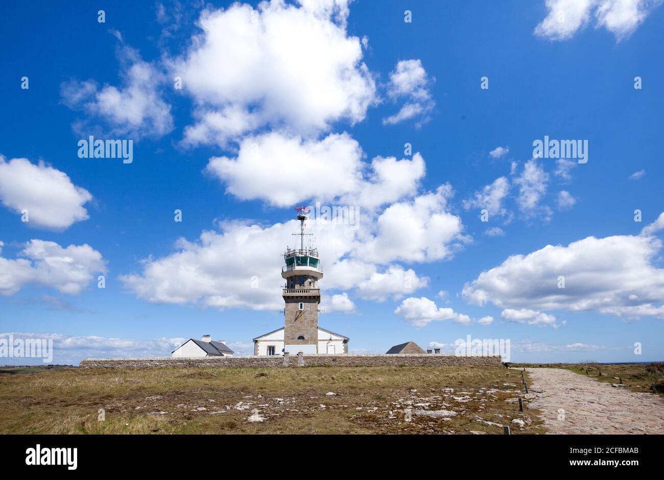 Lighthouse, Cap Pointe du Raz France, France Stock Photo