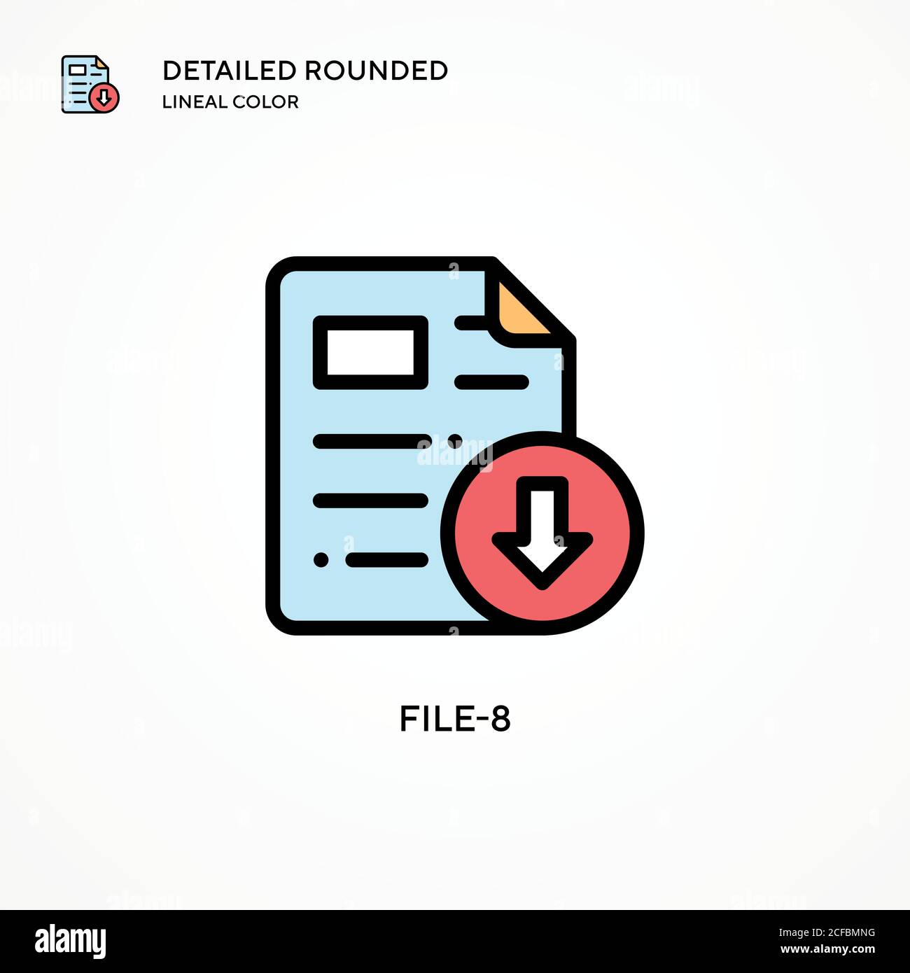 File-8 vector icon. Modern vector illustration concepts. Easy to edit ...