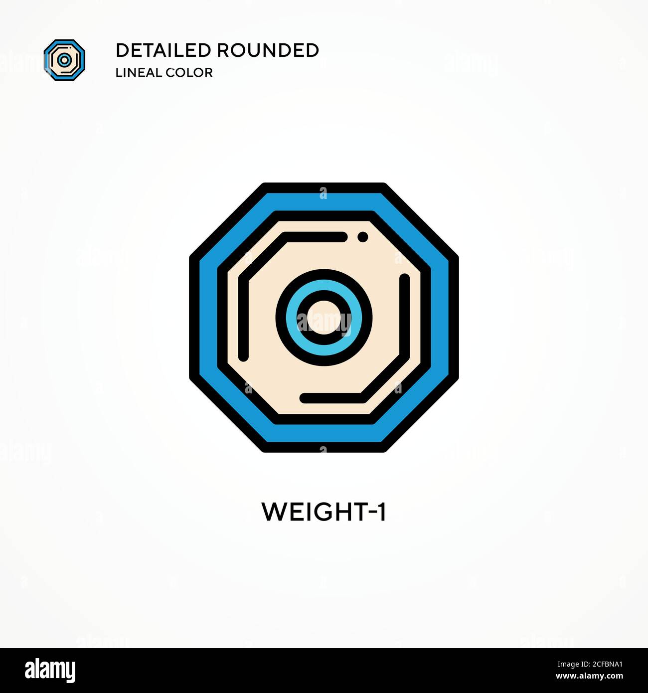 Weight-1 vector icon. Modern vector illustration concepts. Easy to edit and customize. Stock Vector