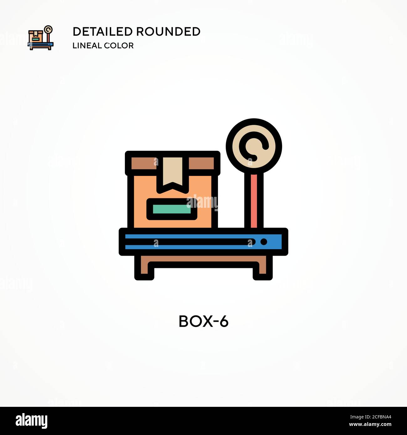 Box-6 vector icon. Modern vector illustration concepts. Easy to edit ...