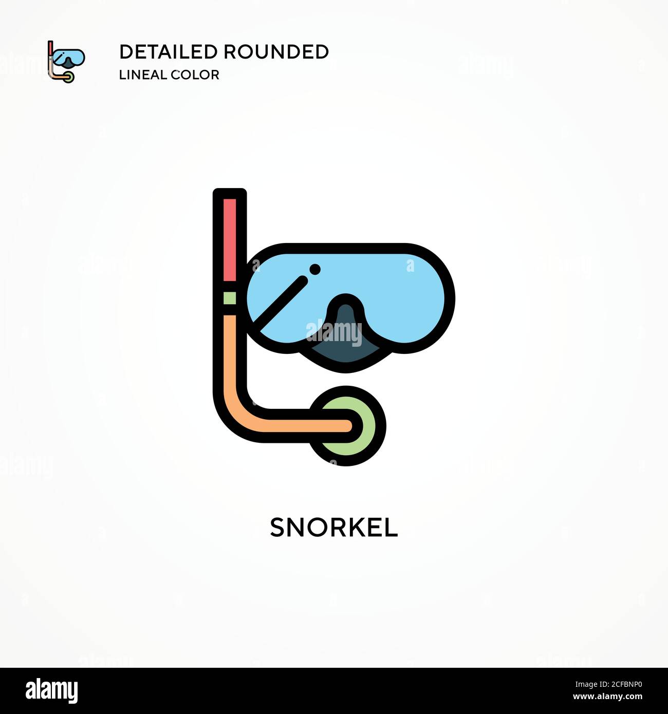 Snorkel vector icon. Modern vector illustration concepts. Easy to edit