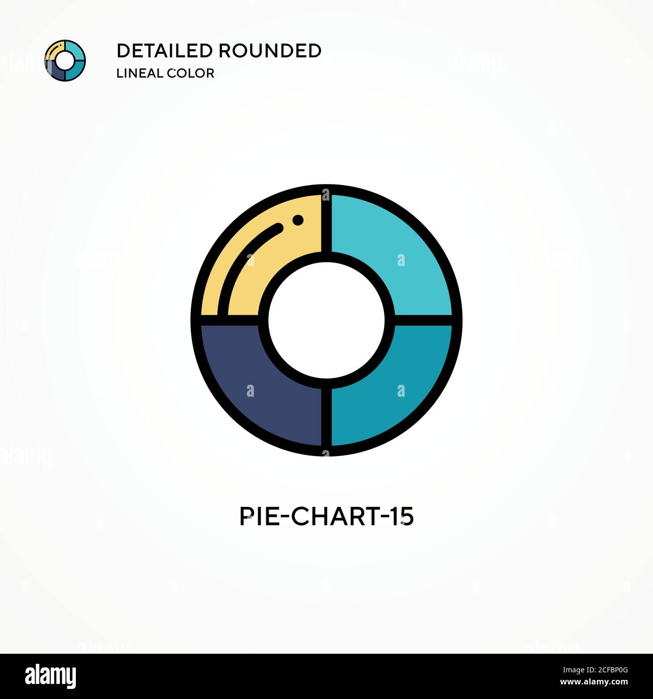 Pie-chart-15 vector icon. Modern vector illustration concepts. Easy to ...