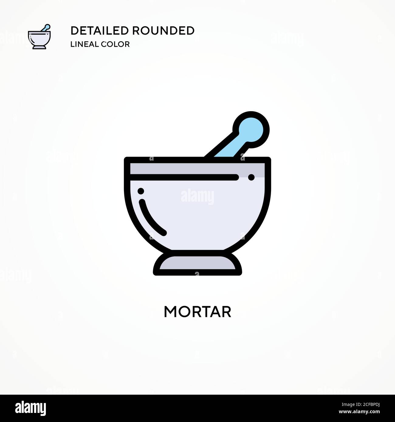 Mortar vector icon. Modern vector illustration concepts. Easy to edit ...