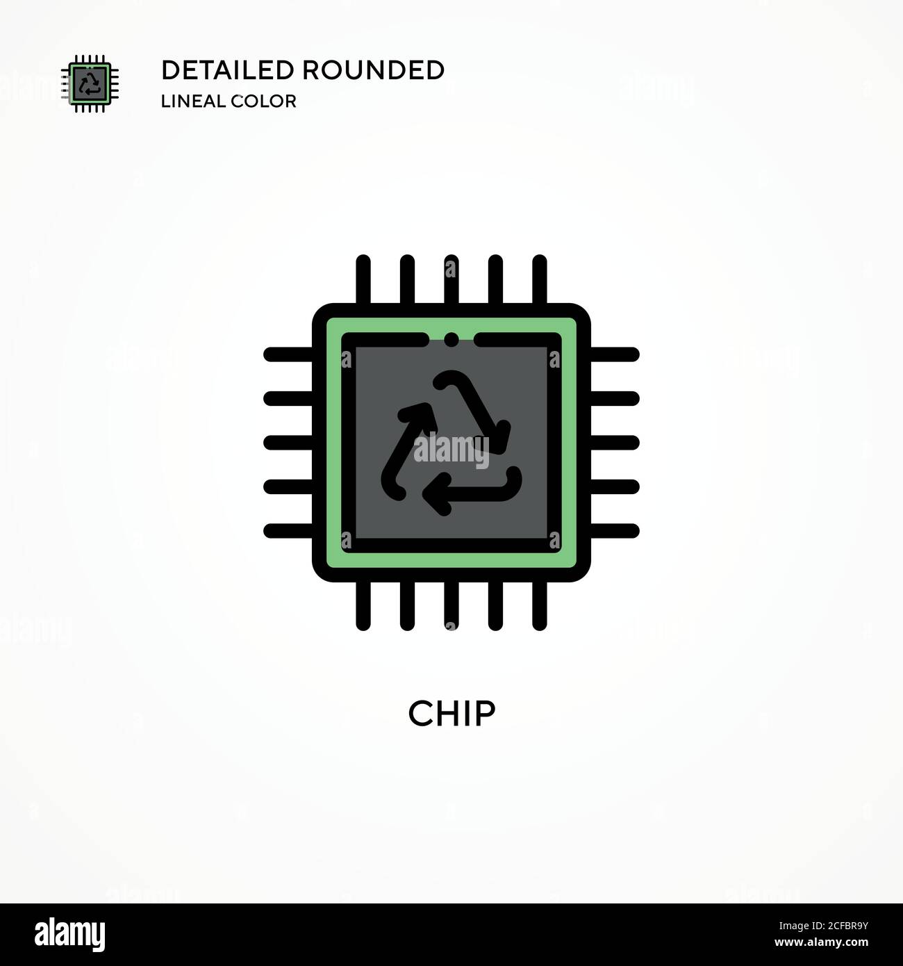 Chip vector icon. Modern vector illustration concepts. Easy to edit and ...