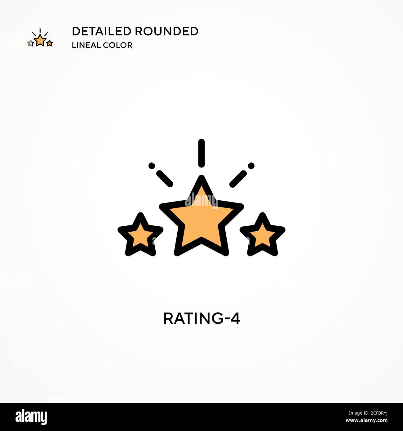 Rating-4 vector icon. Modern vector illustration concepts. Easy to edit ...