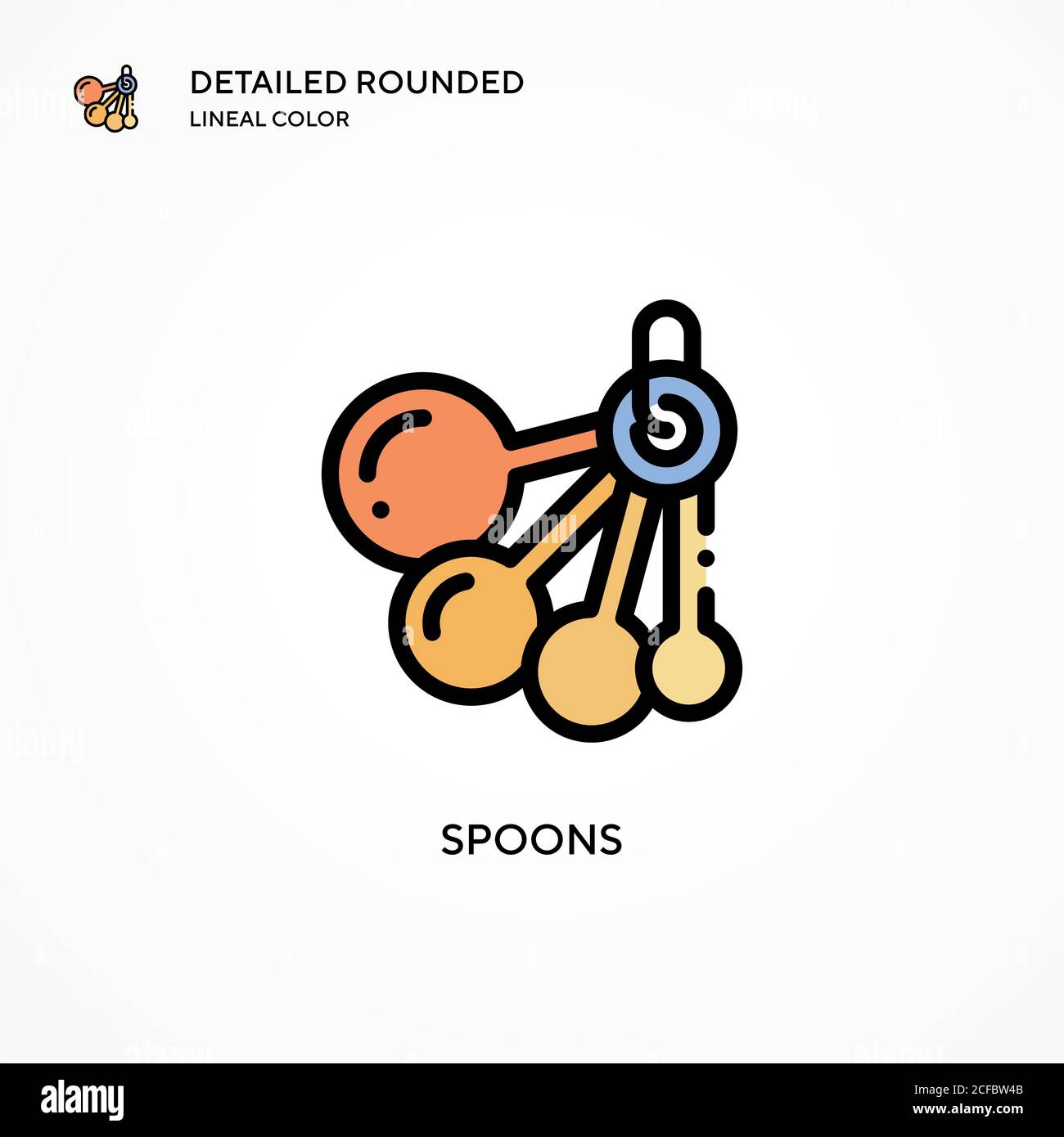 Spoons vector icon. Modern vector illustration concepts. Easy to edit ...