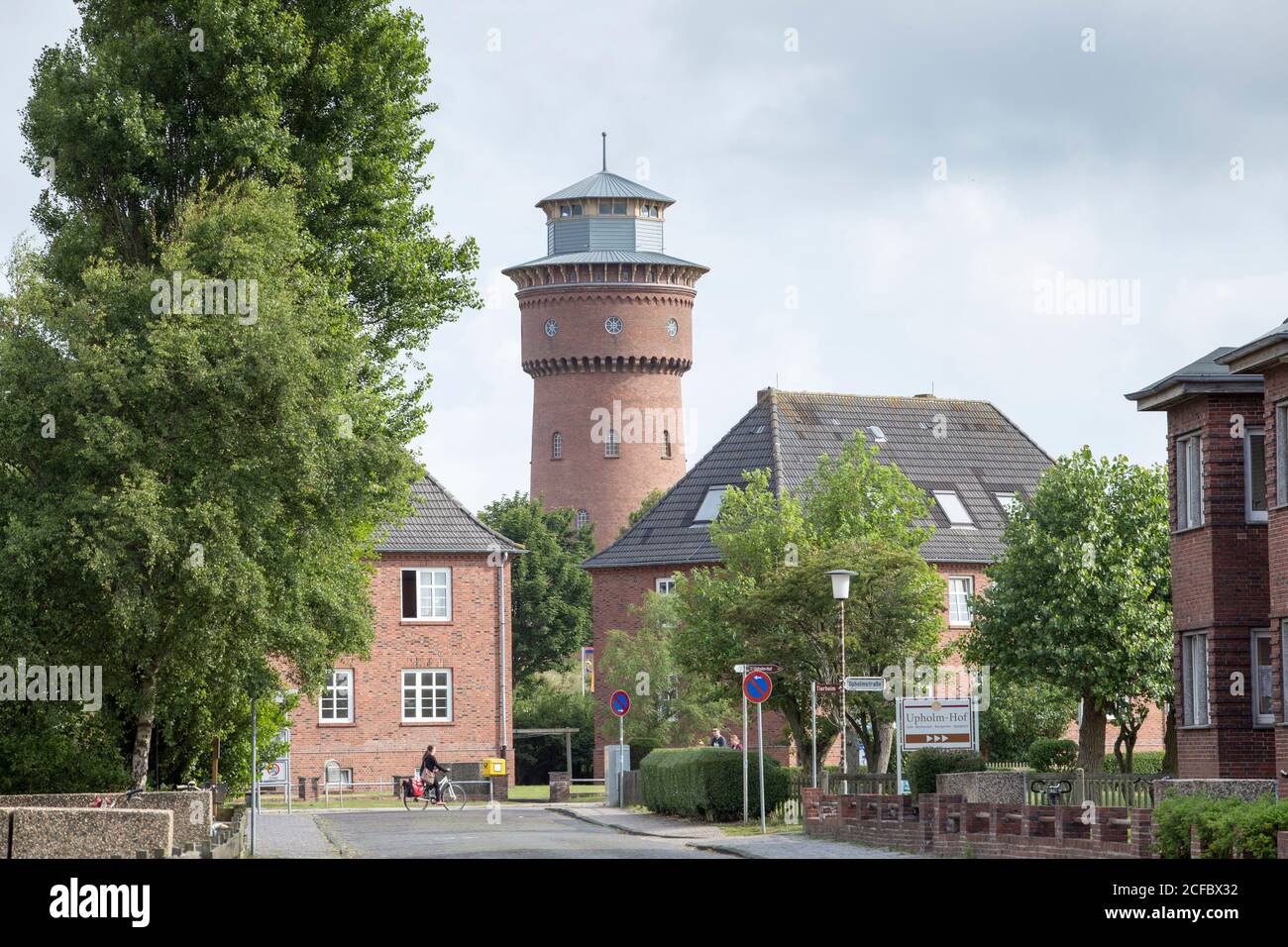 Water tower, Borkum, East Frisian Islands Stock Photo