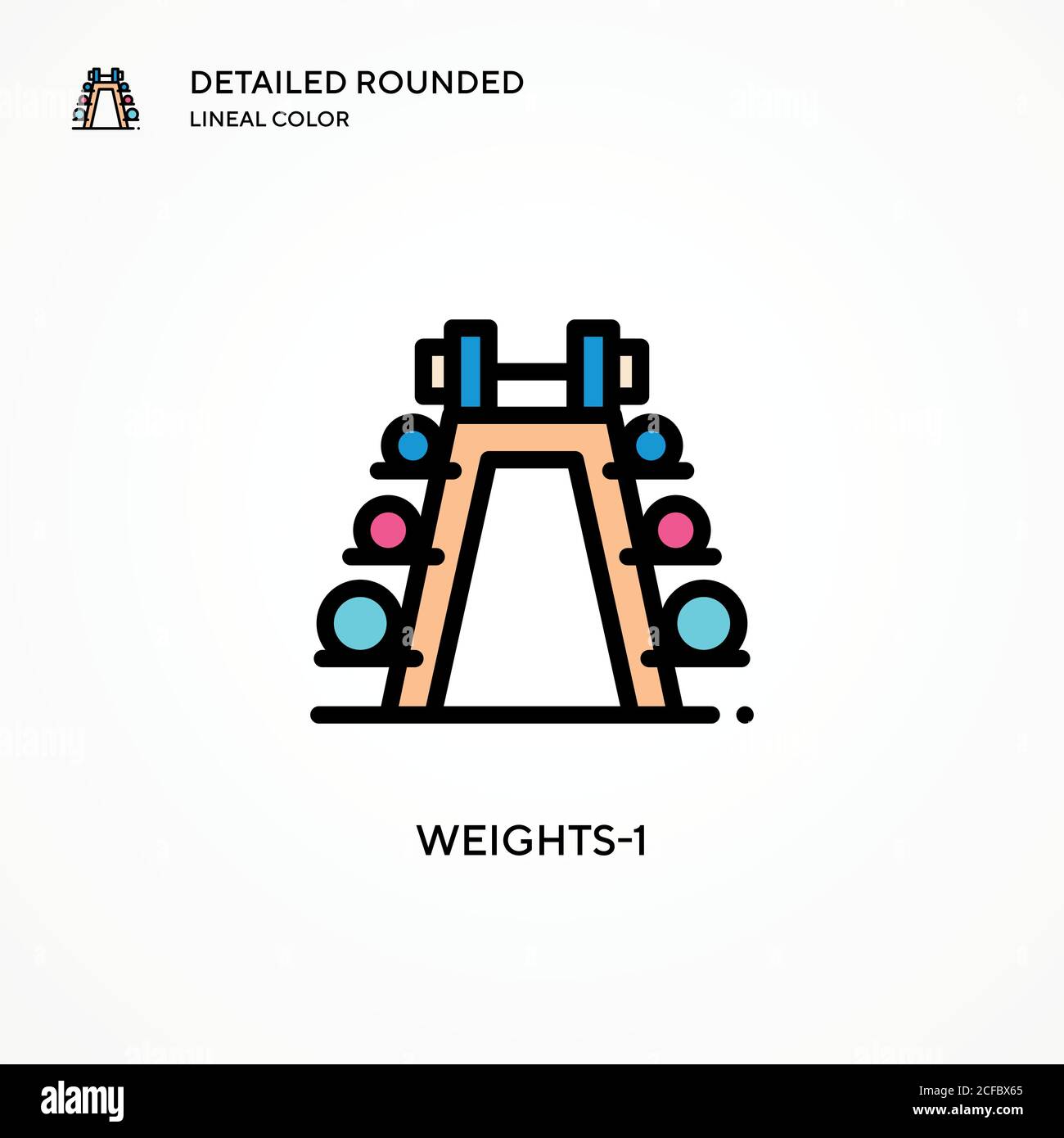 Weights-1 vector icon. Modern vector illustration concepts. Easy to ...