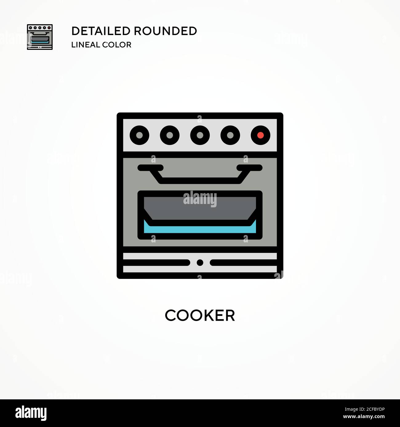 Cooker vector icon. Modern vector illustration concepts. Easy to edit ...