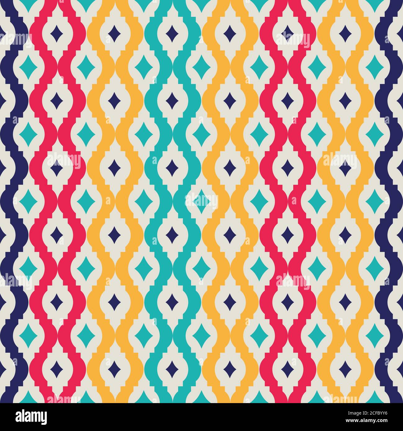 Abstract tangled lattice pattern. Seamless vector background. Stock Vector