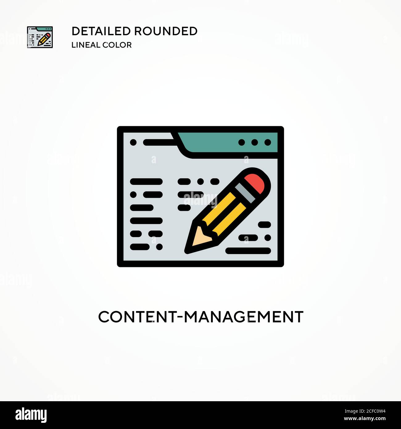 Content-management vector icon. Modern vector illustration concepts ...